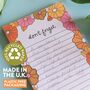 To Do List Pad | Retro Floral, thumbnail 3 of 6