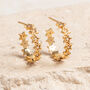 Sparkly Large Gold Vermeil Plated Star Hoops, thumbnail 2 of 11