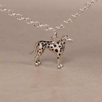 Personalised 3D Dalmatian Silver Chain Bracelet, 2 of 10
