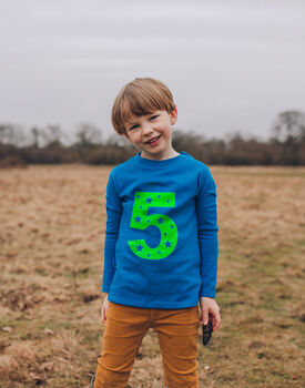 Personalised Age/Number Kids T Shirt, 4 of 8
