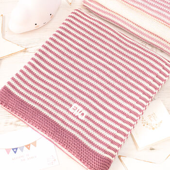 Baby Girl Dainty Stripe Blanket, 4 of 12