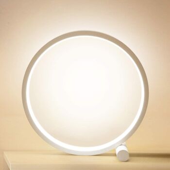 White Round Usb Modern Night Light Table Lamp, 2 of 7