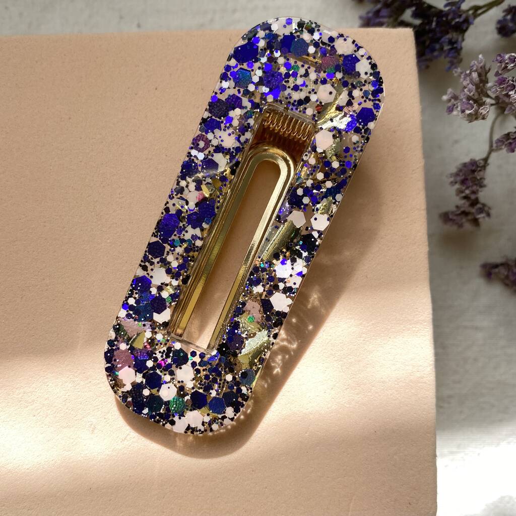 Glitter Resin Hair Clip By Love Kiki Designs
