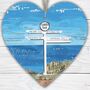 Land’s End Signpost, Hanging Wooden Heart Collage Art Of Cornwall, thumbnail 1 of 2