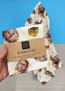 90s Nick Cage Tea Towel, Con Air 90s Mullet Inspired Kitchen Towel, 11 of 12