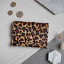 Leopard Print Ponyskin Leather Coin Purse, thumbnail 1 of 2