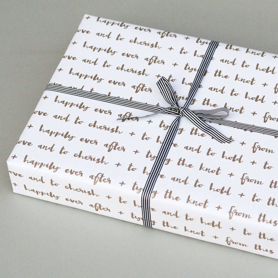 Luxury 'wedding' Wrapping Paper By Nancy & Betty Studio