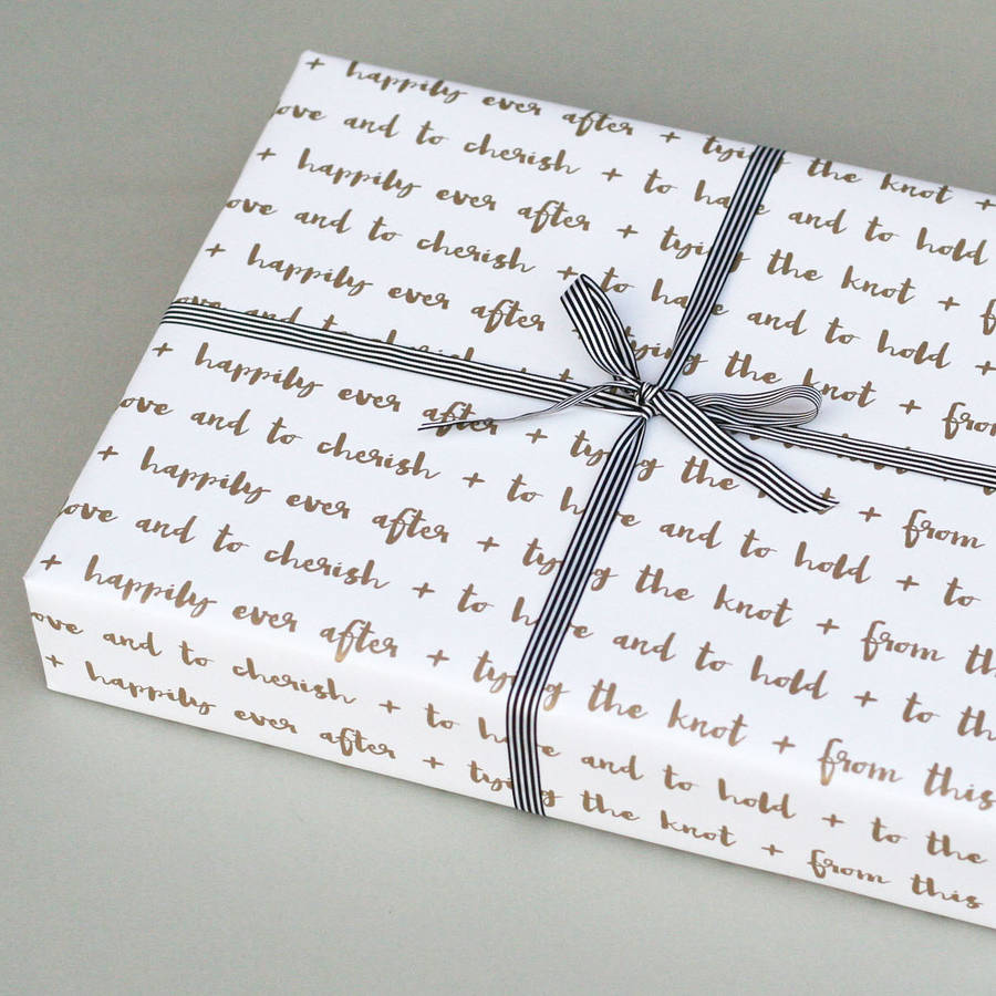 Wedding Gift Wrap Paper