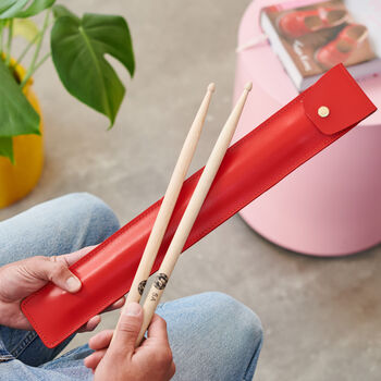 Personalised Leather Drum Stick Holder, 3 of 5