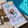Personalised Mermaid Girl Beach Towel With Name, thumbnail 6 of 12