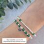 Sterling Silver May Emerald Beaded Bracelet: May Birthstone, Personalised Heart Charm, thumbnail 6 of 6