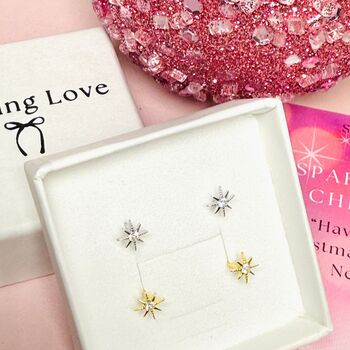 Star Earrings Set Christmas Gift Two Pairs Of Earrings, 3 of 5