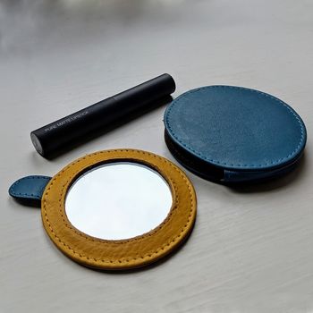 Personalised Leather Compact Mirror, 9 of 11