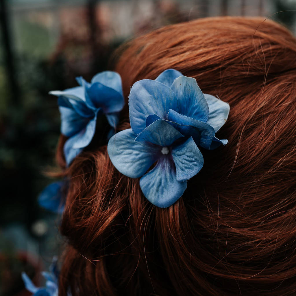 Eleanor Hydrangea Wedding Hair Pins, 1 of 5
