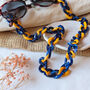 Glasses Chain Indigo And Honeycomb Chunky Acrylic Chain, thumbnail 4 of 8