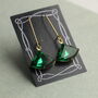 Art Deco Emerald Earrings, thumbnail 5 of 10