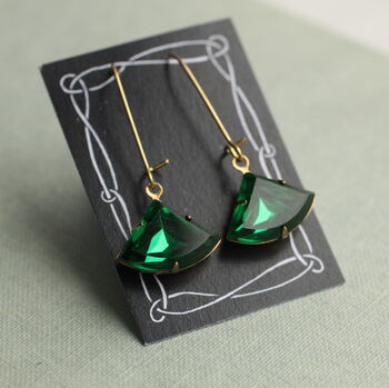 Art Deco Emerald Earrings, 5 of 10