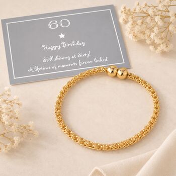 60th Birthday Magnetic Links Bracelet, 4 of 8