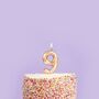 Gold Number Nine Birthday Candle, thumbnail 1 of 2