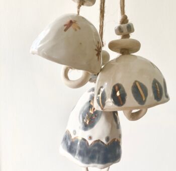 Handmade Ceramic Bell Hanging Decorations, 7 of 7