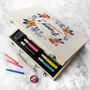 Personalised Flower Garland Children's Colouring Set, thumbnail 3 of 5