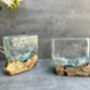 10cm Molten Glass Square Bowl On Teak Root Base, thumbnail 8 of 12