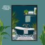 Plant Jungle Bathroom Print, thumbnail 3 of 4