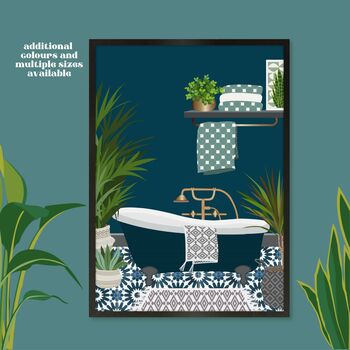 Plant Jungle Bathroom Print, 3 of 4