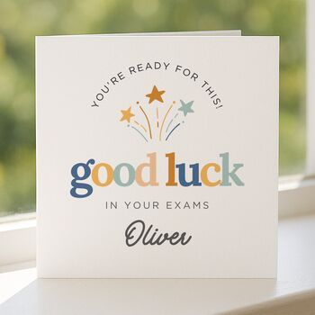Motivational Exam Good Luck Personalised Card, 5 of 8