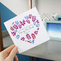 Personalised Floral Heart New Born Baby Card, thumbnail 4 of 8