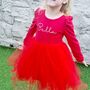 Personalised Children's Twirly Dress Long Sleeves, thumbnail 2 of 4