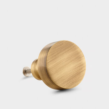 Solid Brass Round Antique Gold Cupboard Door Knobs, 2 of 9