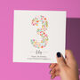 Floral Fun Personalised 3rd Birthday Card, thumbnail 1 of 5