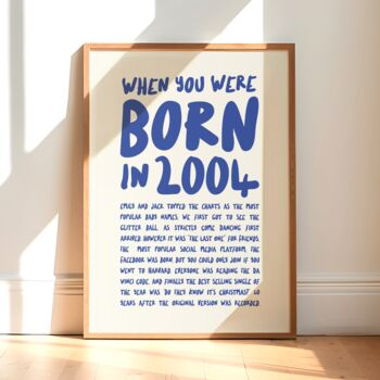 Born In 2004 21st Birthday Print, 2 of 4