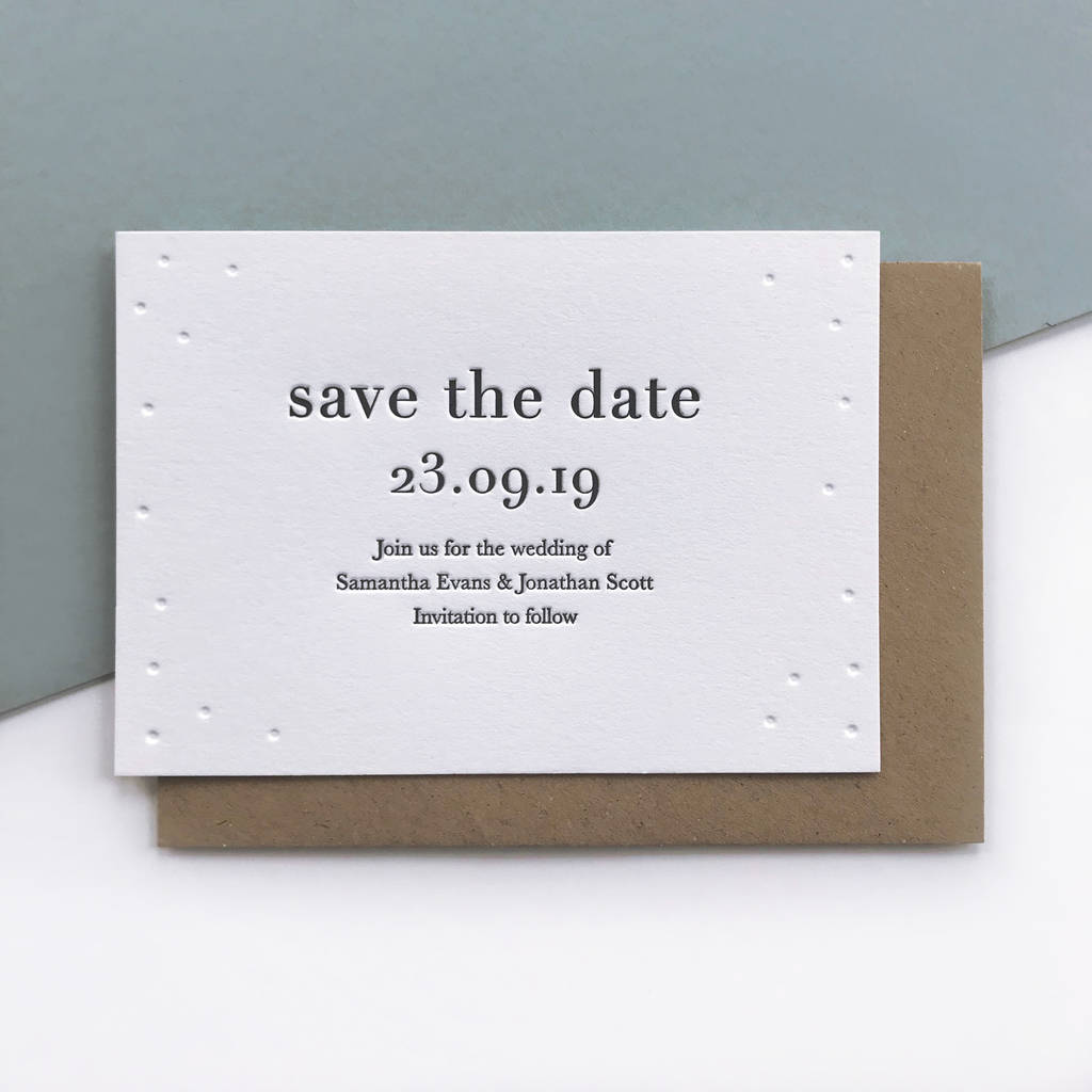 Letterpress Save The Date Cards: Somerton, 1 of 3