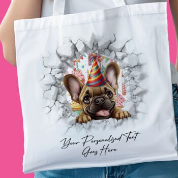 Personalised French Bulldog Birthday Break Through Dog, 7 of 8