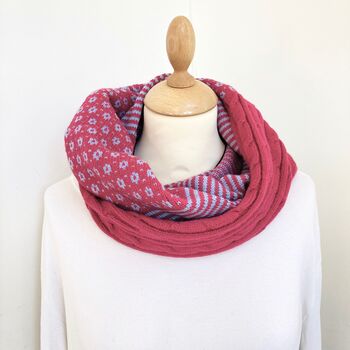 Pink Woolly Snood/ Scarf, 8 of 9