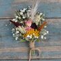 Set Of Three Wedding Dried Flower Dainty Buttonholes Meadow Mixed, thumbnail 4 of 4