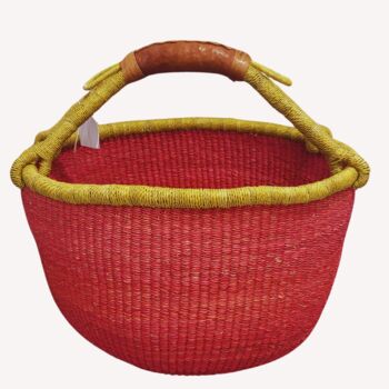 Round Bolga Market Basket Medium, 2 of 5