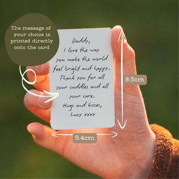 Personalised Father's Day's Photo And Message Metal Wallet Card, 4 of 5