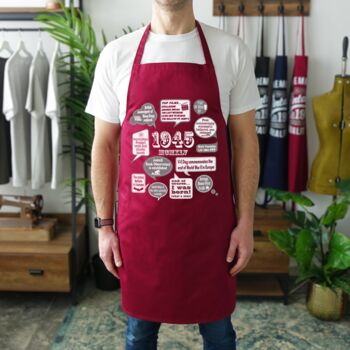 'Events Of 1945' 80th Birthday Gift Apron, 6 of 9