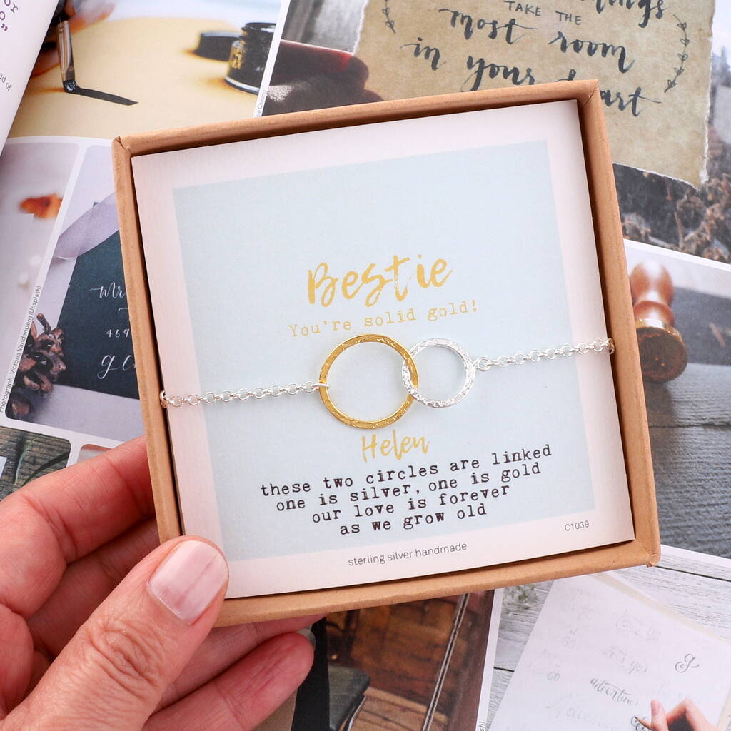 Silver And Gold Circle Bestie Bracelet By attic