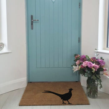 Country Home Pheasant Print Doormat, 2 of 4
