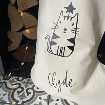 Personalised Cat Christmas Stocking, 2 of 4