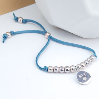 Personalised Charm Suede Friendship Bracelet, 5 of 10