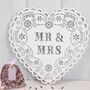 Hanging Heart Shaped Mr And Mrs Sign, thumbnail 1 of 2