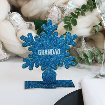 Personalised Snowflake Christmas Place Setting, 4 of 6