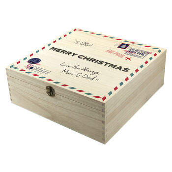 Personalised Nostalgic International Mail Christmas Box, 5 of 6