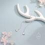 Sterling Silver Butterfly Long Ear Threaders, thumbnail 2 of 11