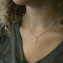 Sterling Silver Diamond Graphic Necklace, thumbnail 4 of 5